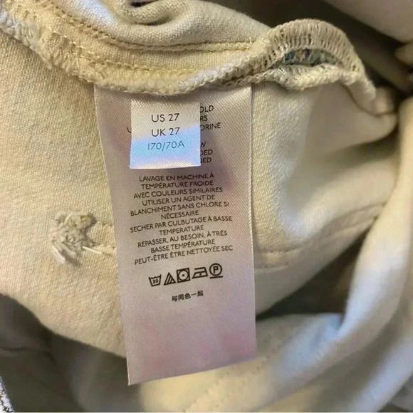 Anthropologie PILCRO ULTRA HIGH-RISE SLIM BUTTON FRONT UTILITY ANKLE JEANS Sz 27 - Picture 8 of 10